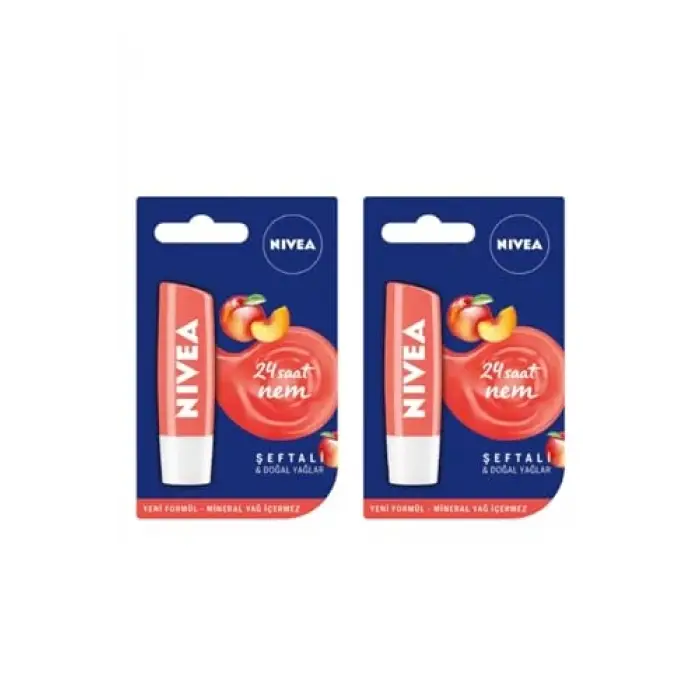 Şeftali Dudak Bakım Kremi, 4,8 gr x 2 Adet