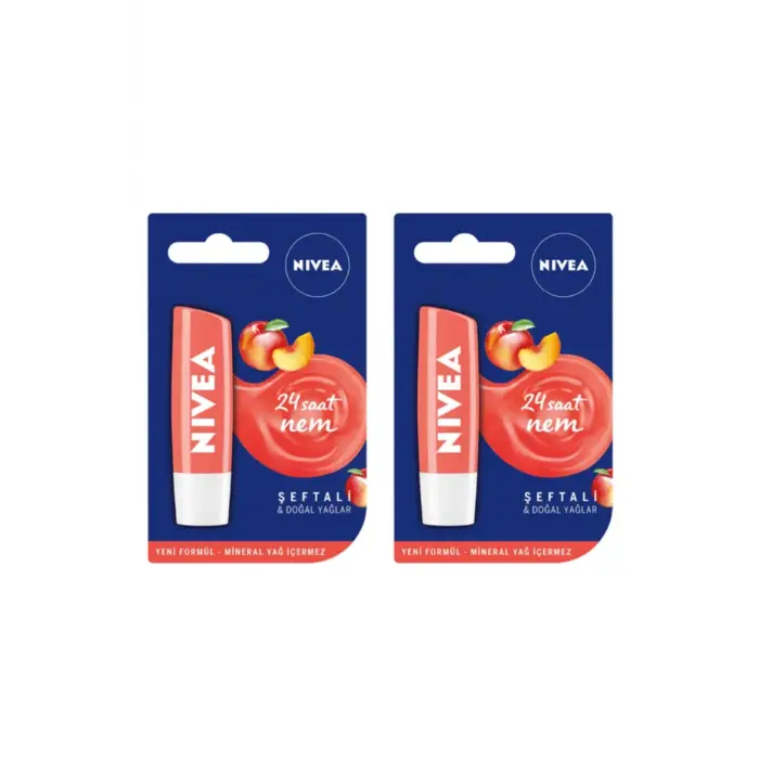 Şeftali Dudak Bakım Kremi, 4,8 gr x 2 Adet
