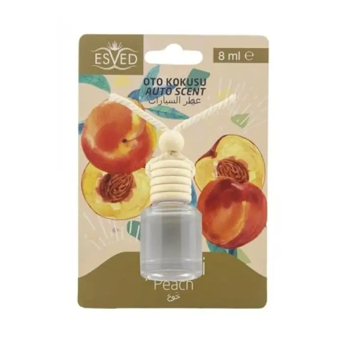 Şeftali Kokusu, 8 Ml Araba Kokusu, Cam Şişe