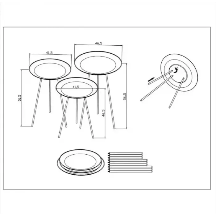 Sehpa, Tripod 3lü