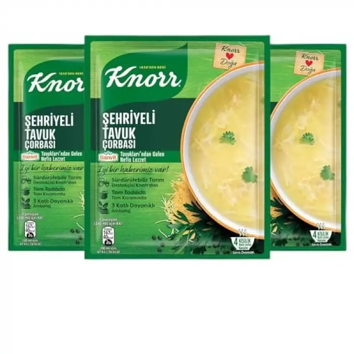 Şehriyeli tavuk çorbası, 51 g, 3lü