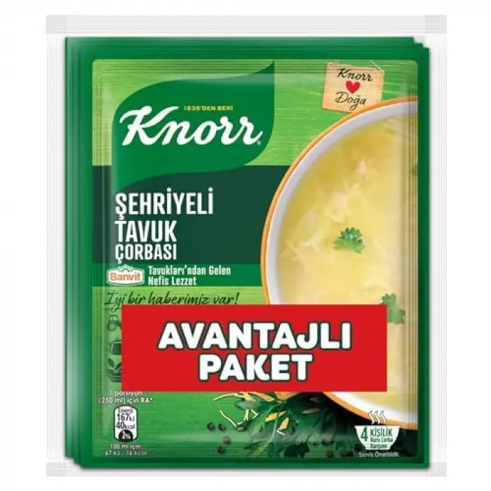 Şehriyeli tavuk çorbası, 51 g, 3lü