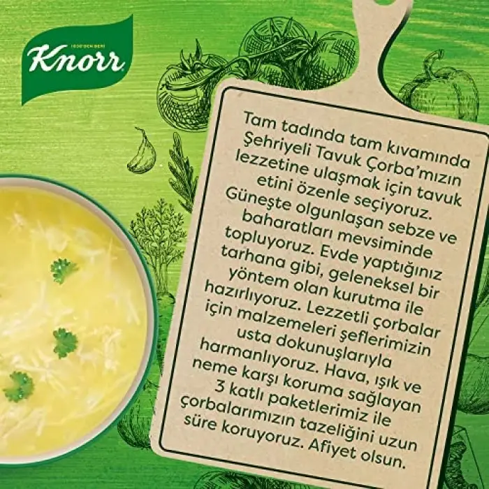 Şehriyeli tavuk çorbası, 51 g, 3lü