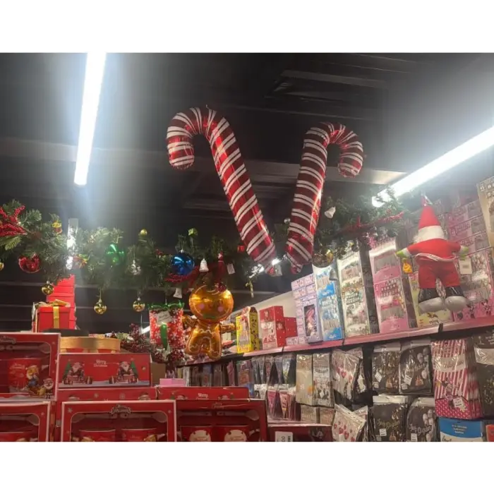 Şeker Figürlü Folyo Balon Yılbaşı Ağacı Süsü