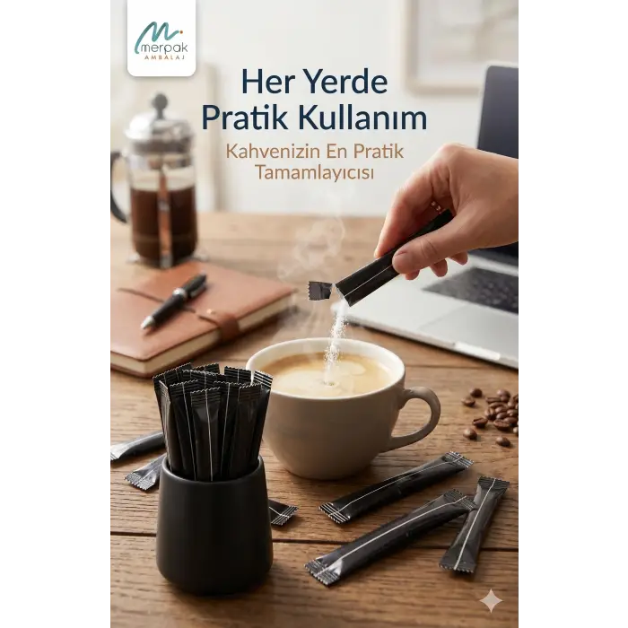 Şeker Stick Siyah 3 g x 1000 Adet