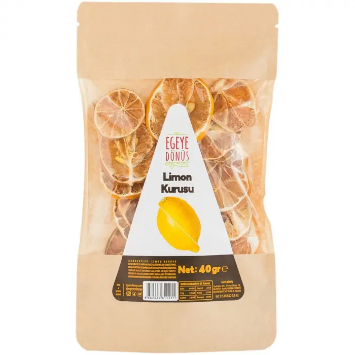 Şekersiz kurutulmuş limon cipsi, 40 g