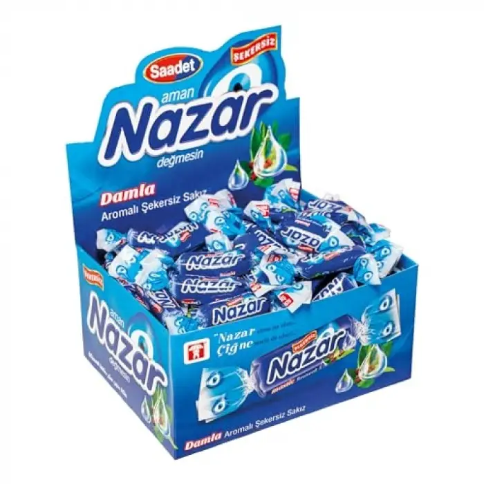 Şekersiz Nane Aromalı Sakız Damlaları 100 Adet