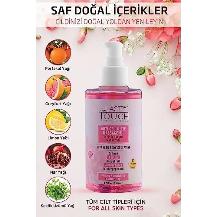 Selülit Karşıtı Masaj Yağı 200 ML, C Vitamin Complex