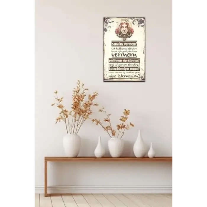 Şener Şen Replik Retro Vintage Drtr0100 Ahşap Mdf Tablo