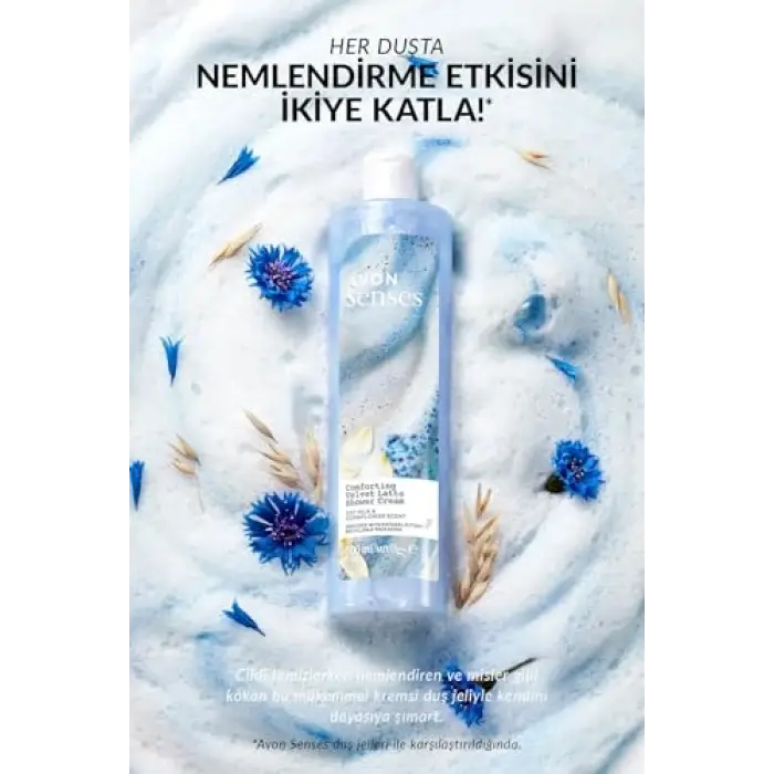 Senses Rahatlatıcı Yulaf Sütü ve Peygamber Çiçeği Duş Kremi 500 Ml. Üçlü Set