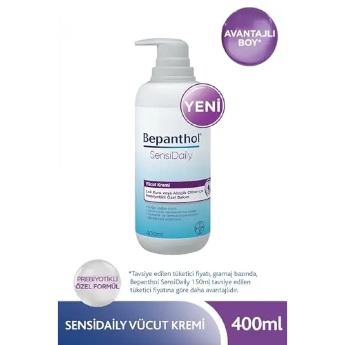 SensiDaily Pompalı Vücut Kremi 400 ml