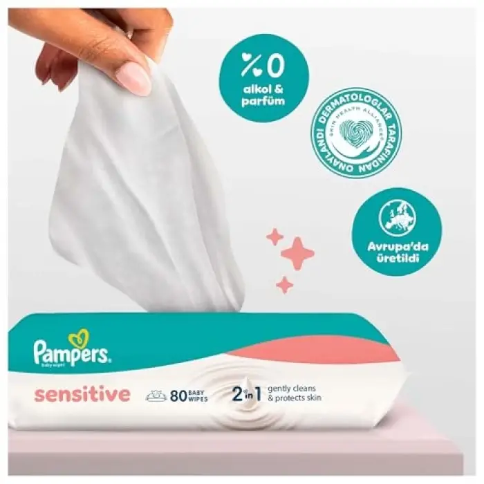 Sensitive Bebek Islak Havlu, 12 Paket, 960 Yaprak