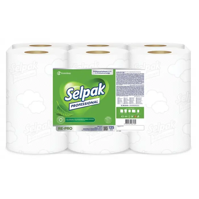 Sensörlü Dispenser Havlu 6 Rulo 21 cm x 135 m
