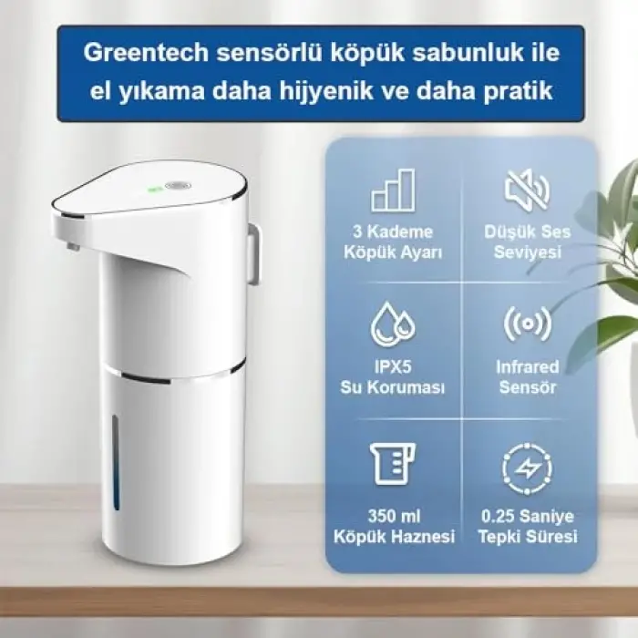 Sensörlü USB Şarjlı Köpük Sabunluk/GT-SD01