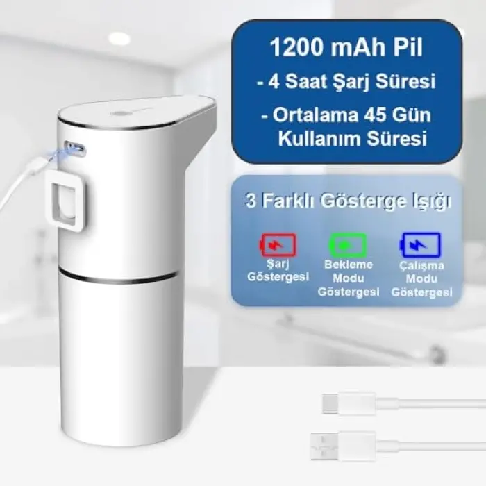 Sensörlü USB Şarjlı Köpük Sabunluk/GT-SD01