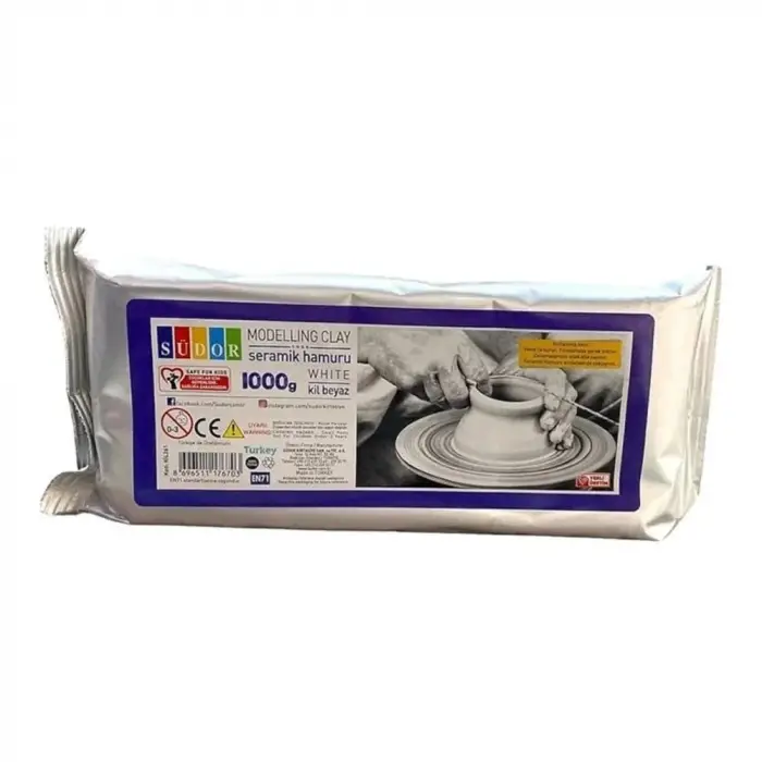 Seramik Kil 1000 g Beyaz