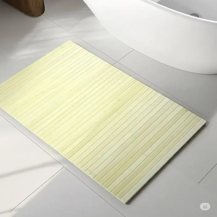 Seri 50x80 cm Doğal Bambu Banyo Paspası