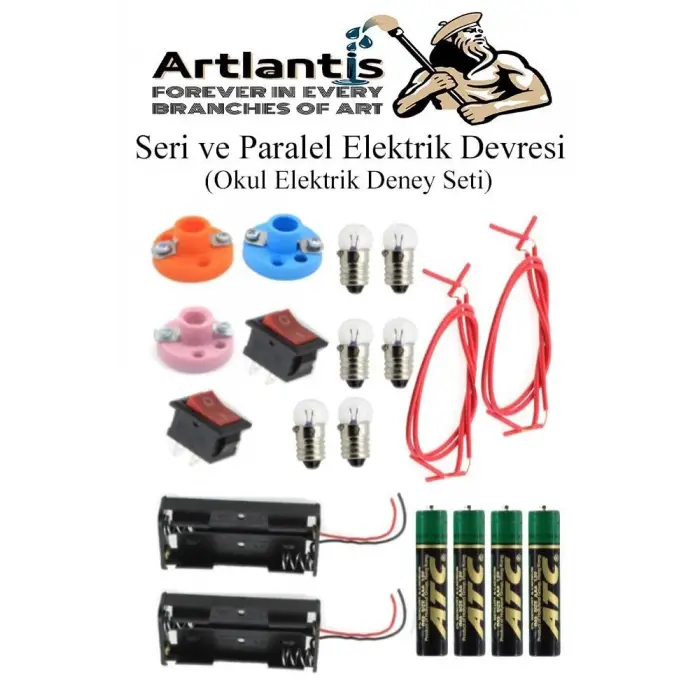 Seri ve Paralel Elektrik Devresi 1 Paket Basit Elektrik Devresi Deney Seti Okul İş Eğitimi Seti