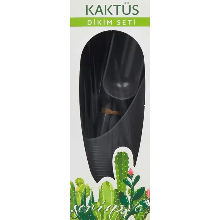 Serinova Kaktüs Dikim KDS01 Antrasit Saksı