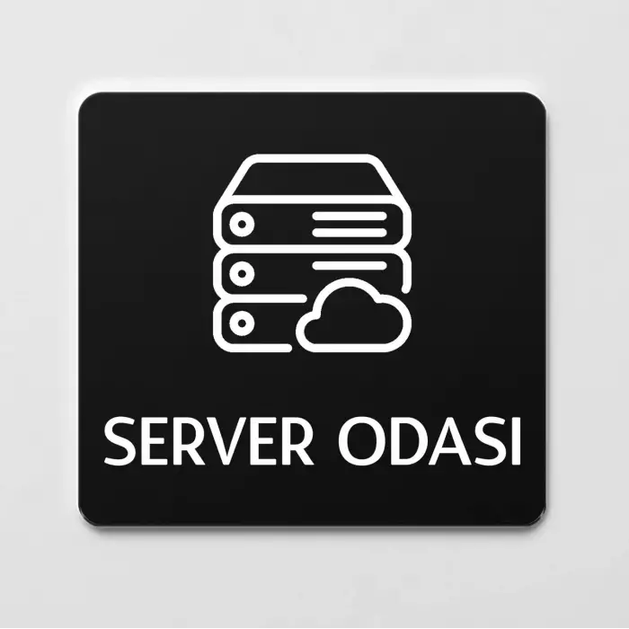 Server Odası Kapı Levhası Ofis Yönlendirme Kapı İsimlik Tabelası