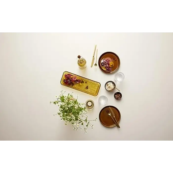 Servis Tabağı Dikdörtgen Amber 38 X 14 X 3 Cm