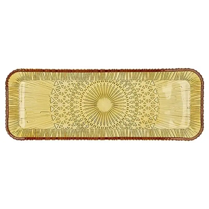 Servis Tabağı Dikdörtgen Amber 38 X 14 X 3 Cm