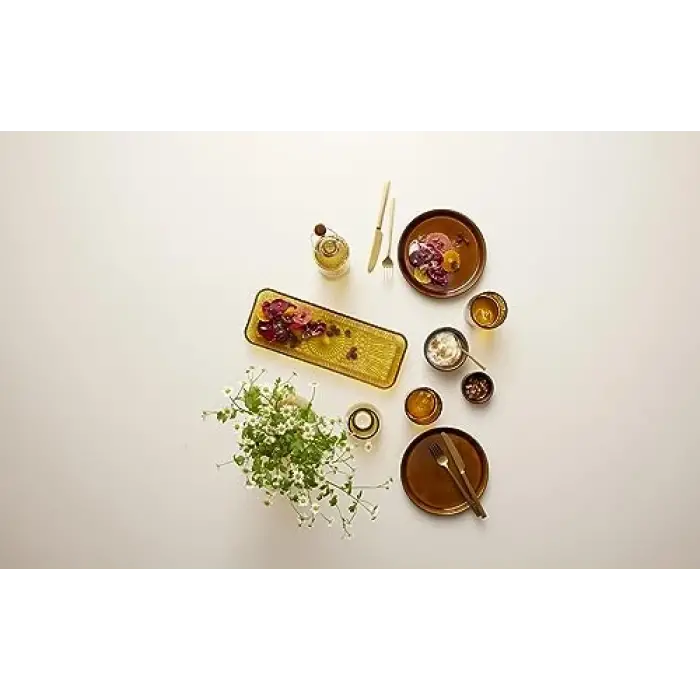 Servis Tabağı Dikdörtgen Amber 38 X 14 X 3 Cm