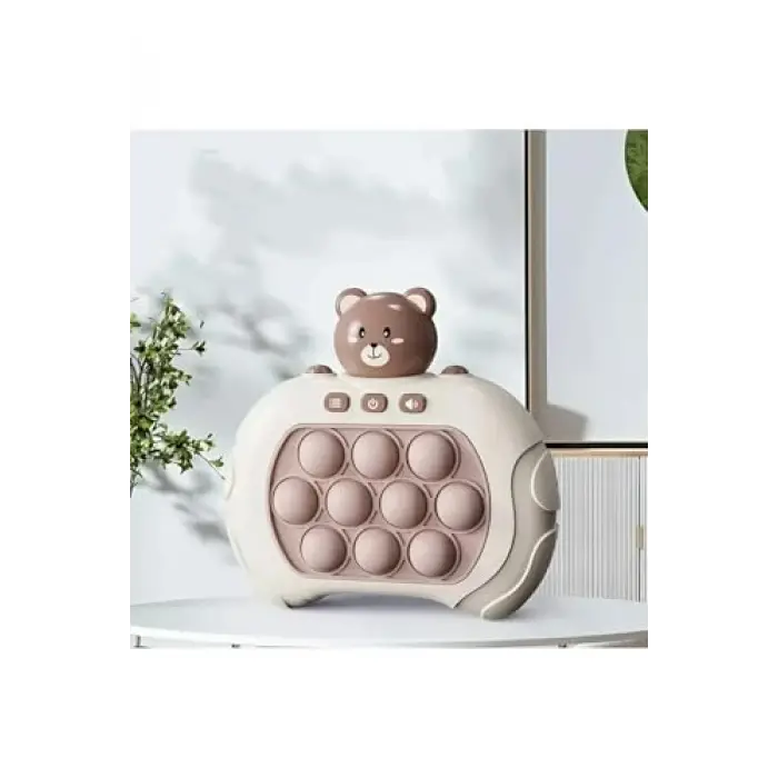 Sesli Işıklı Pop It Oyuncak Elektronik Popit Sevimli Ayıcık Oyun Konsolu PB129801