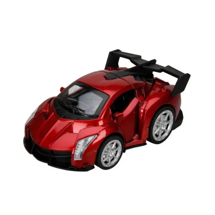 Sesli ve Işıklı Model Arabalar 11,5 cm. - Kiremit Rengi