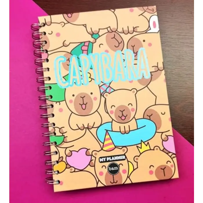 Sevimli Capybara Tasarımlı Konuşan Ajanda