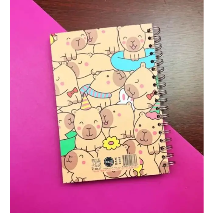 Sevimli Capybara Tasarımlı Konuşan Ajanda