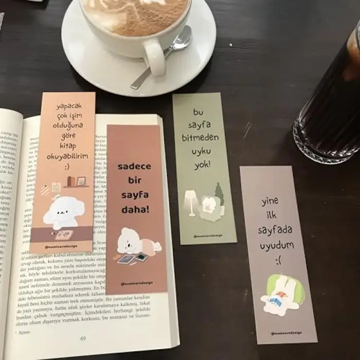 Sevimli Kawaii Kitap Ayraçları, 4lü Set