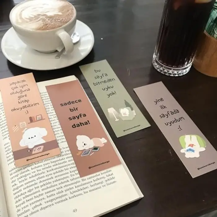 Sevimli Kawaii Kitap Ayraçları, 4lü Set