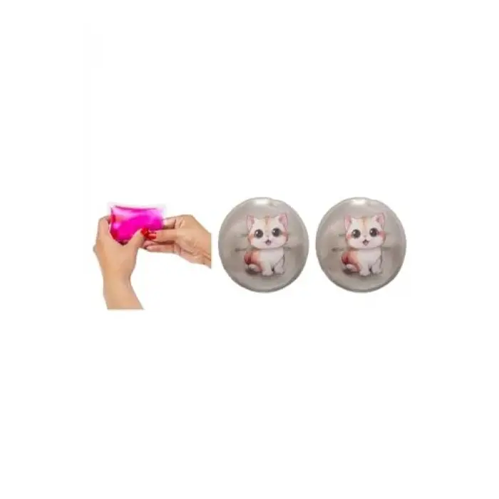 Sevimli Kedi Cep Sobasi,El Isitici,2 Adet Sicak Su Torbasi Pvc 9Cm
