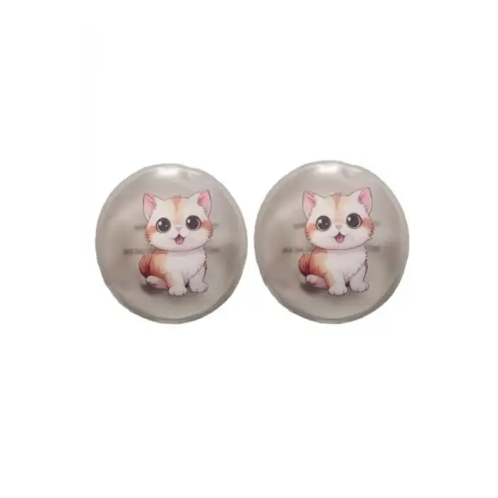 Sevimli Kedi Cep Sobasi,El Isitici,2 Adet Sicak Su Torbasi Pvc 9Cm
