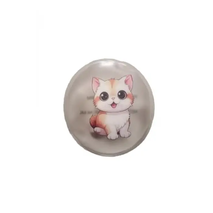 SEVİMLİ KEDİ CEP SOBASI,EL ISITICI,SICAK SU TORBASI PVC 9cm