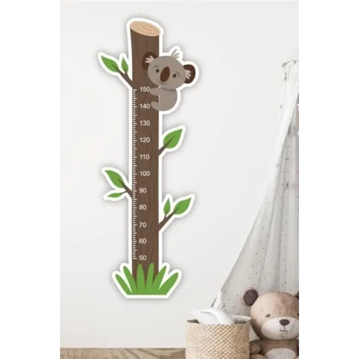 Sevimli Koala Çocuk Odası Boy Ölçer Duvar Sticker