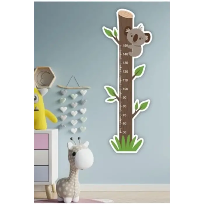 Sevimli Koala Çocuk Odası Boy Ölçer Duvar Sticker