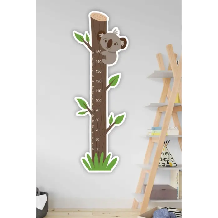 Sevimli Koala Çocuk Odası Boy Ölçer Duvar Sticker