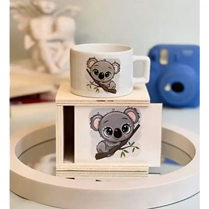 Sevimli Koala Tasarımlı Kutulu Kupa