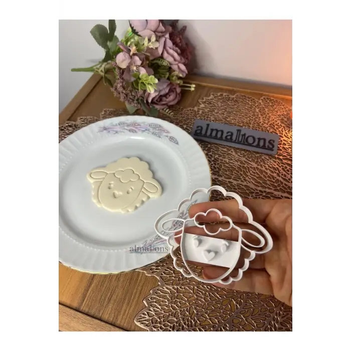 Sevimli Koyun Kurabiye Kalıbı Tekli