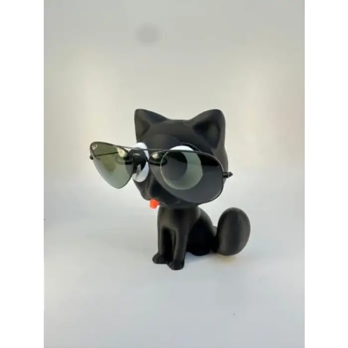 Sevimli Siyah Kedi Gözlük Standı