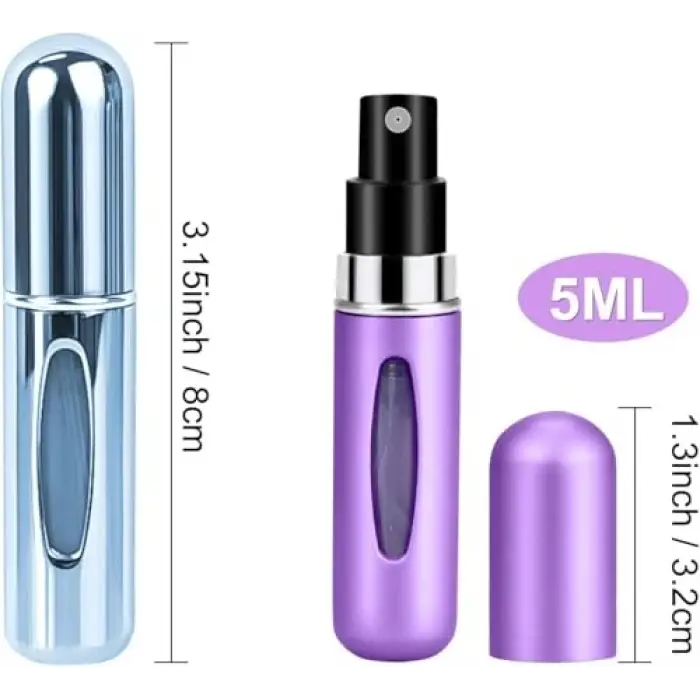 Seyahat Parfüm Şişesi Doldurulabilir Mini Cep Parfüm Şişesi Atomizer (2 Adet