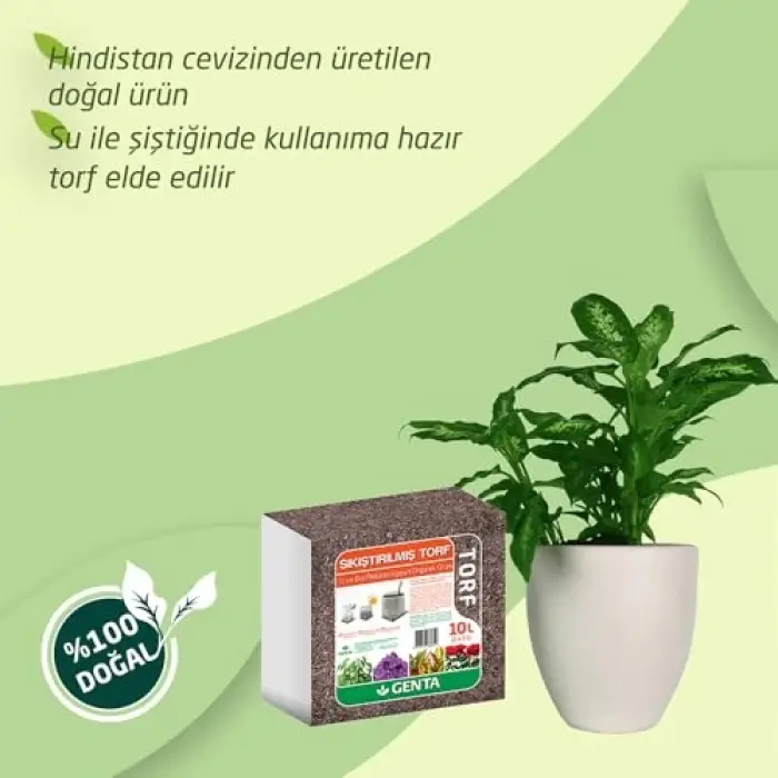 Sıkıştırılmış Torf, 10 L.