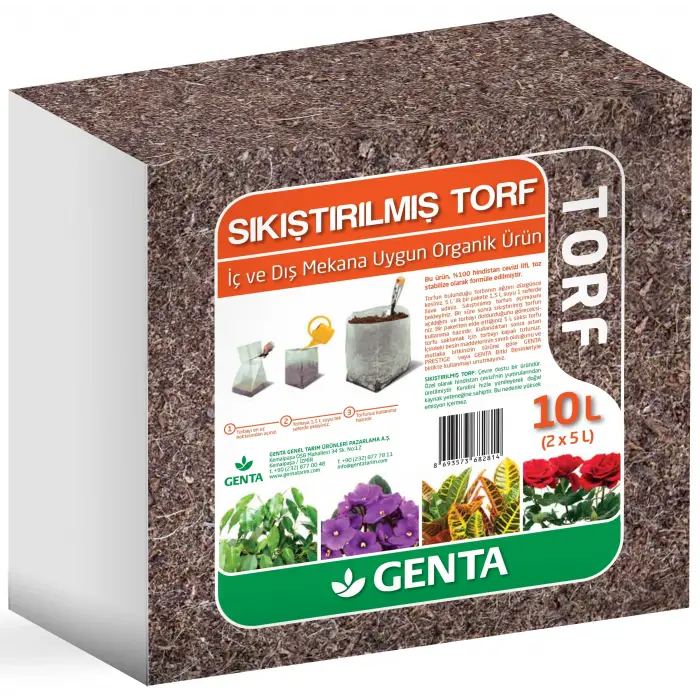Sıkıştırılmış Torf, 10 L.
