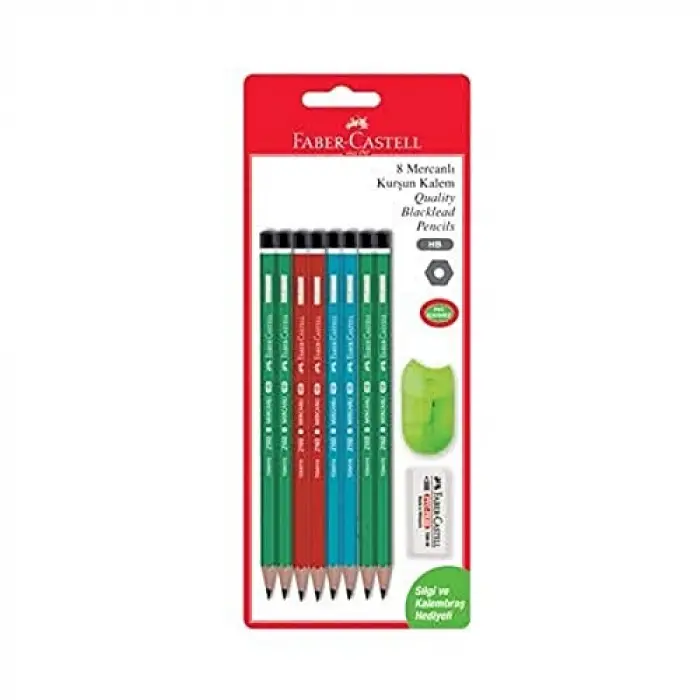 Silgili Kurşun Kalemler, 8li Set