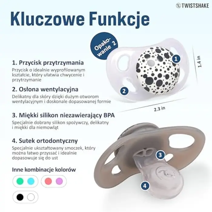 Silikon 2’li Emzik Seti Gri Beyaz 6+ Ay