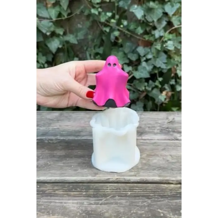 Silikon 3D hayalet mum kalıbı, 1 adet