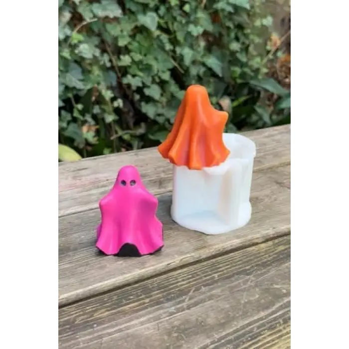 Silikon 3D hayalet mum kalıbı, 1 adet