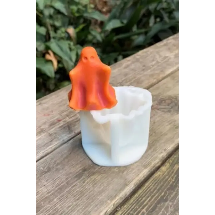Silikon 3D hayalet mum kalıbı, 1 adet